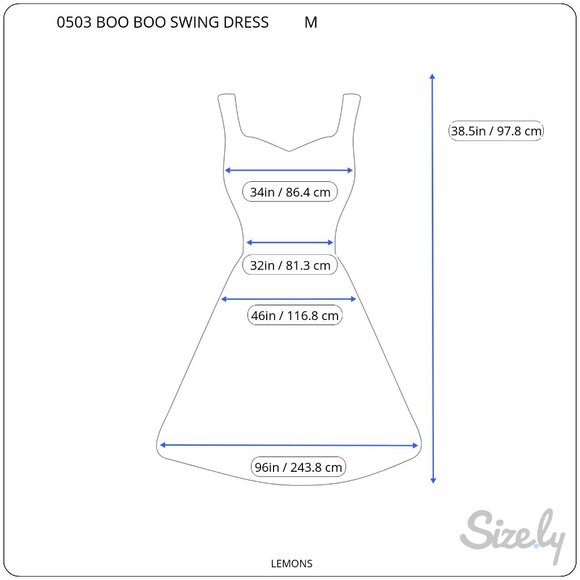 Tropical A Line Dress Women's M Sleeveless Summer Lemon Back Zip Knee Length - Picture 4 of 15